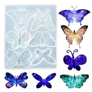 Homerr Epoxy Resin Mold Butterfly Silicone Resin Mold 3D Silicone Resin Mold Set - Ideal for DIY Epoxy Resin Crafting and Christmas Ornaments